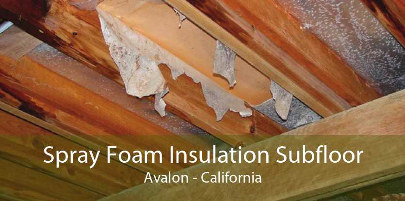 Spray Foam Insulation Subfloor Avalon - California